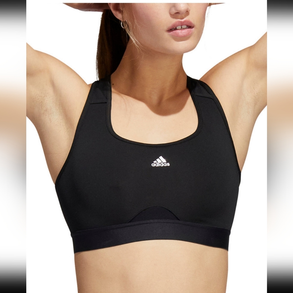 Adidas medium support workout Racerback-Style Sports Bra Black Size Small